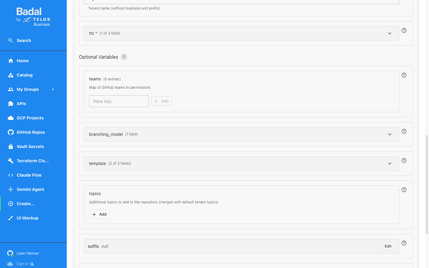 Optional Variables